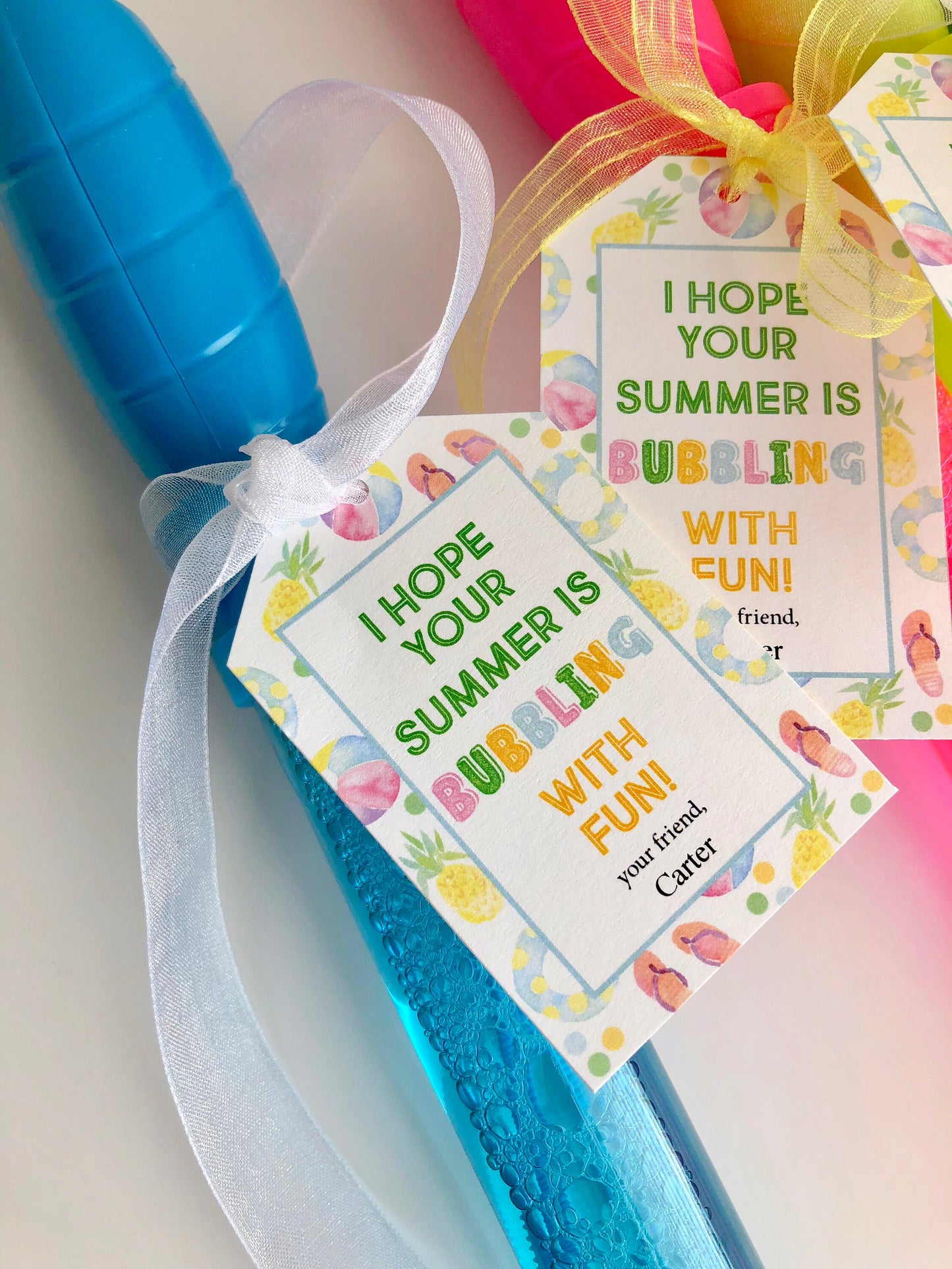 Hope your Summer is Bubbling with Fun, End of School Year Class Gift Tag