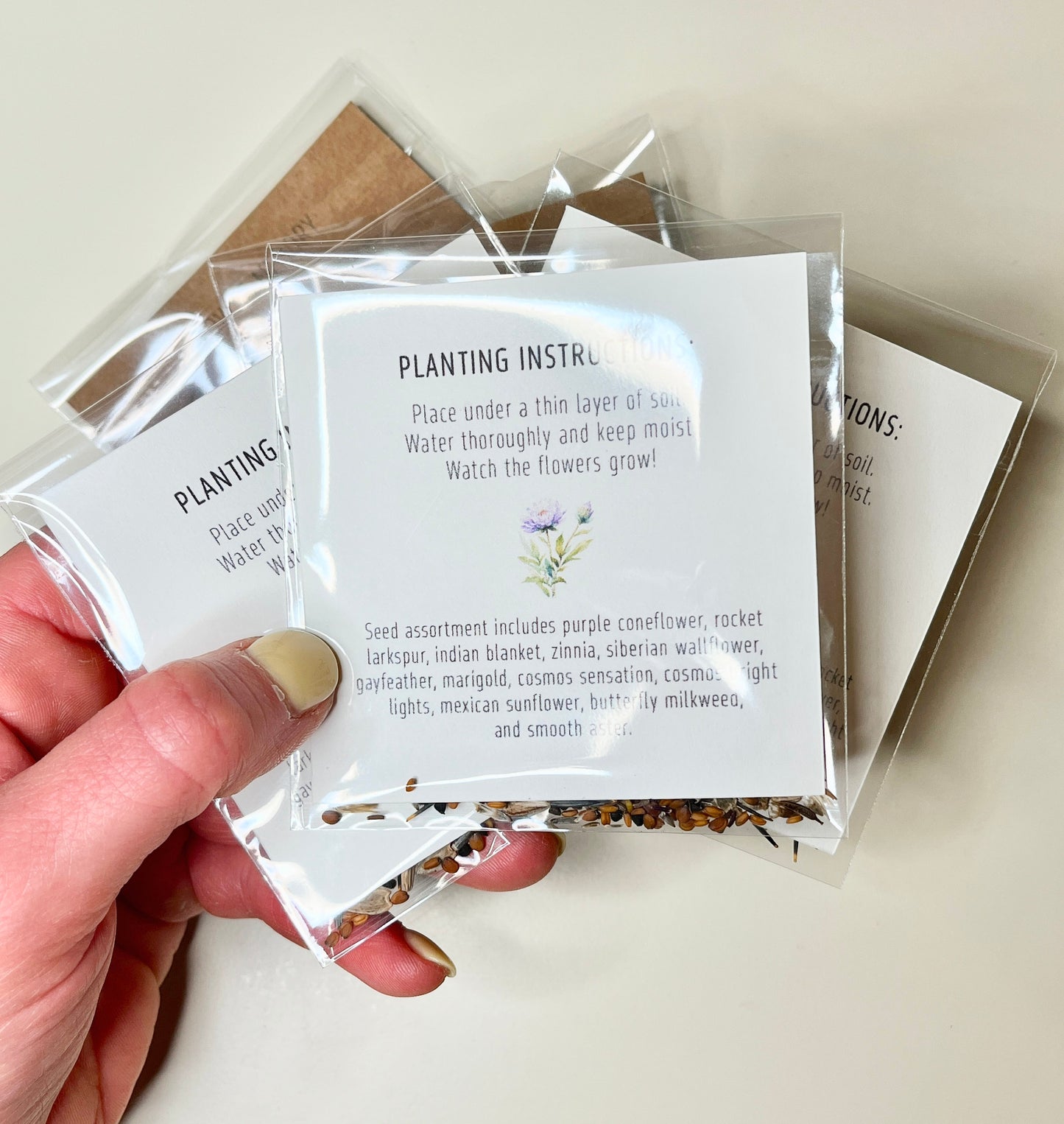 Personalized Memorial Card with Wildflower Seeds - Eco-Friendly Remembrance