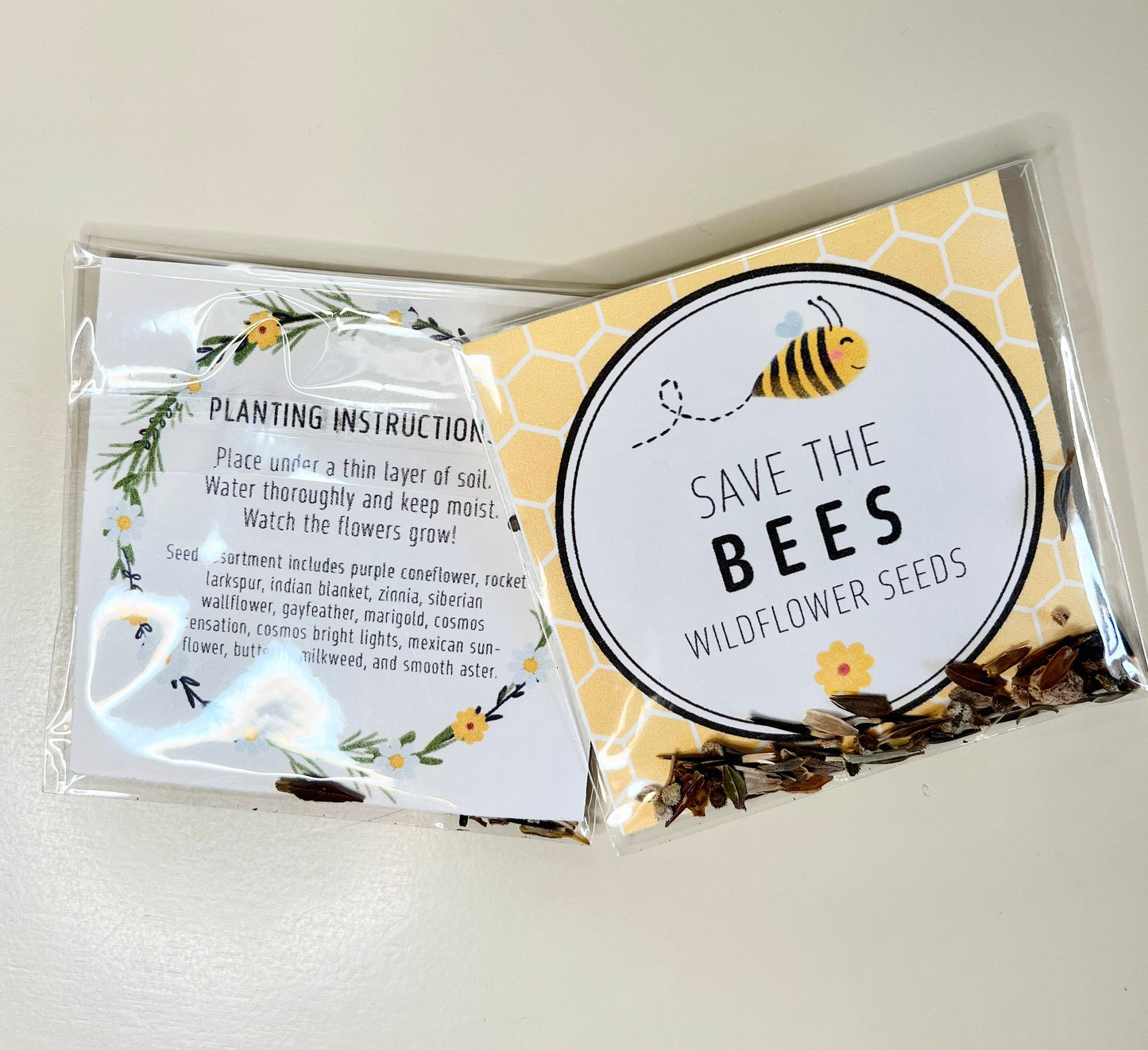 Bee-Friendly Wildflower Seed Envelope - Sow Beauty, Support Bees