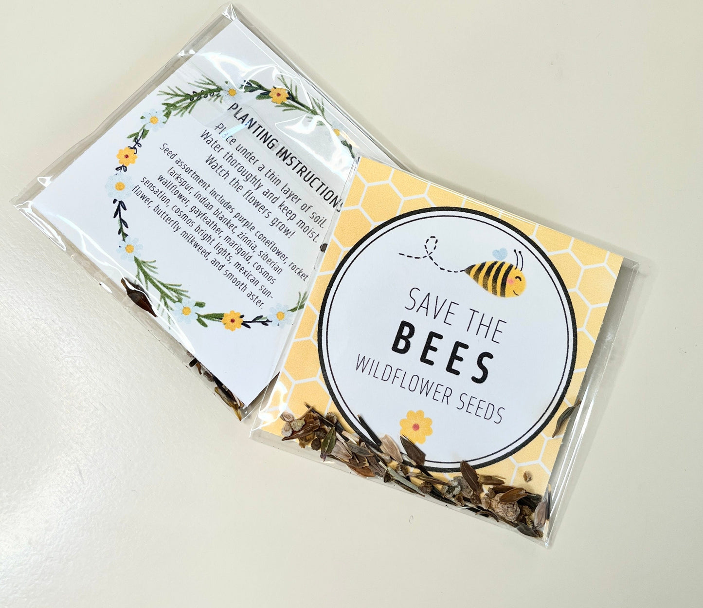 Bee-Friendly Wildflower Seed Envelope - Sow Beauty, Support Bees