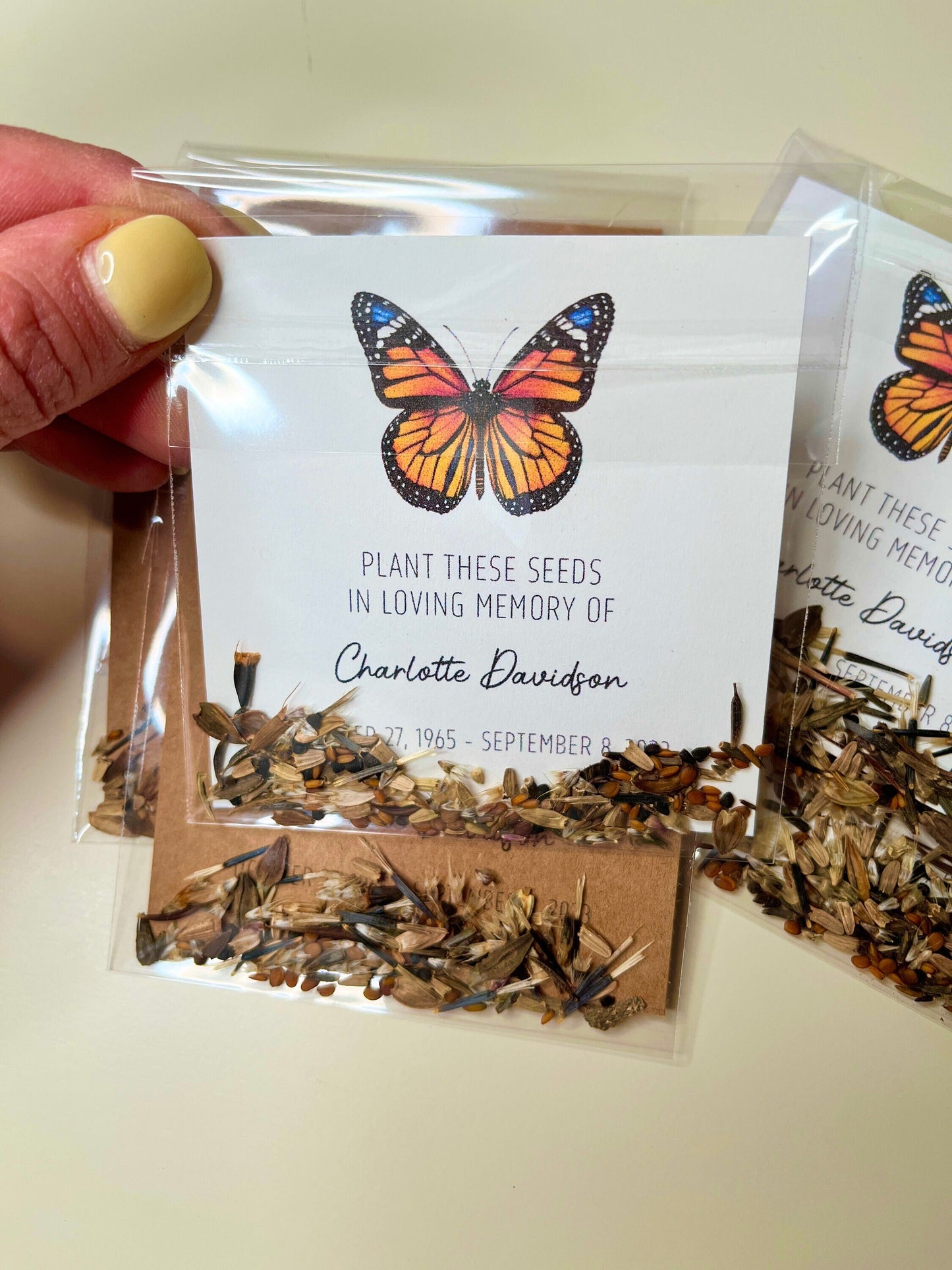 Memorial Card with Wildflower Seeds - Remember and Grow