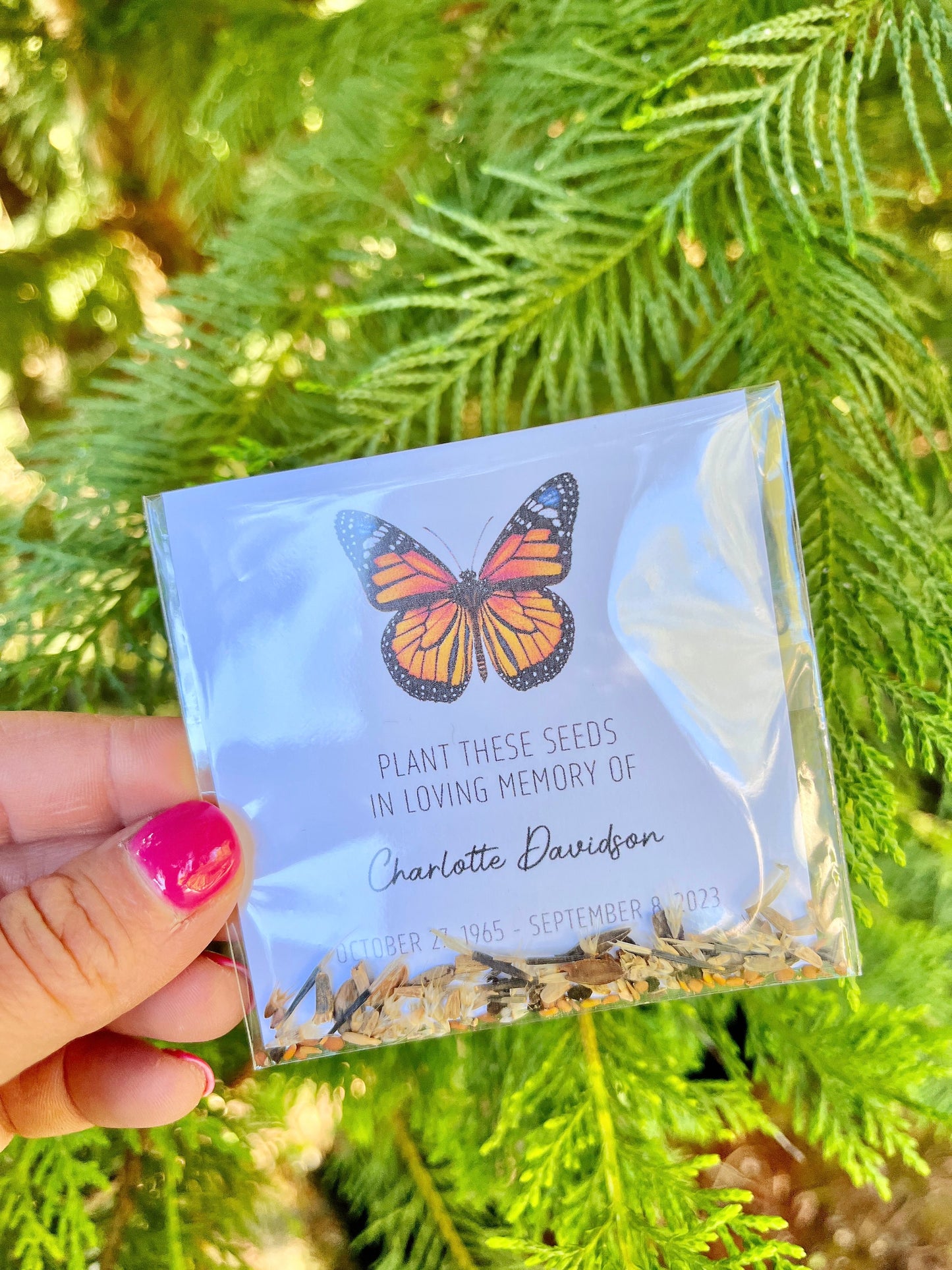 Memorial Card with Wildflower Seeds - Remember and Grow